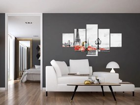 Obraz - Kochankowie w Paryżu (125x70 cm)