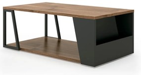 Stolik z blatem w dekorze drewna orzechowego 100x55 cm Albi – TemaHome