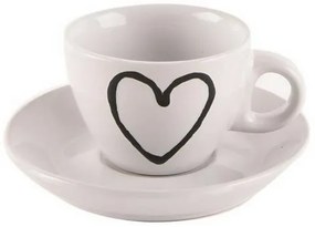 Orion filiżanka z talerzykiem HEART 0,09 l, 6 szt.