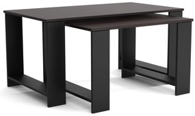 Stoliki kawowe ZESTAW STOLIKÓW 90+65cm MORI Czarny/Wenge