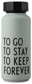 Jasnozielona butelka termiczna Design Letters Forever, 500 ml