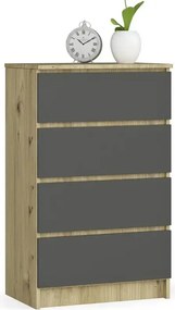 Komoda nowoczesna z szufladami dąb artisan + grafit S0-Z42