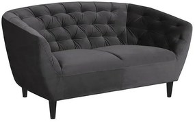 Ciemnoszara sofa welurowa - Polli 2X