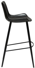 Czarny hoker z imitacji skóry DAN–FORM Denmark Hype, wys. 102 cm