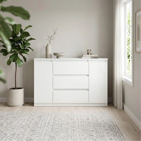 Komoda NUDO 138,5 cm do Salonu Sypialni Biały
