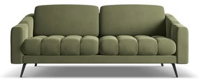 Zielona aksamitna sofa 202 cm Nalu – Makamii