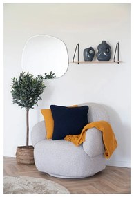 Żółty koc z bawełny z recyklingu dzianinowy 130x170 cm Santos – House Nordic