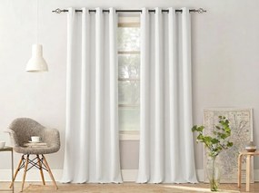 Zasłona OXFORD LIGHT 140x250 cm, biała Zawieszanie: Taśma z wiązaniami