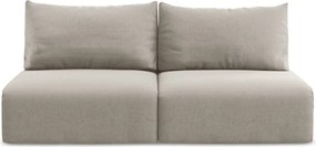 Szarobrązowa aksamitna rozkładana sofa ze schowkiem 216 cm Kalena – Makamii