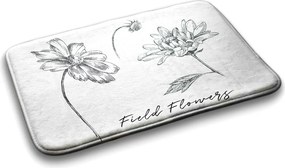 Dywanik łazienkowy antypoślizgowy Dywanik łazienkowy antypoślizgowy Kwiaty Szkic