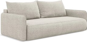 Kanapa 3-osobowa z funkcją spania - z tkaniny szenilowej - srebrny - NANEA