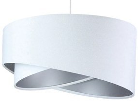 Biało-srebrna welurowa lampa wisząca - EX988 H9-Z36