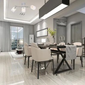 Nowoczesny żyrandol w kolorze chromu z trzema kloszami - V203-Sulpo