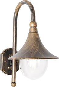 Klasyczna lampa ścienna zewnętrzna antyczne złoto IP44 - Daphne