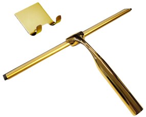 Ściągaczka z wieszakiem do szyb luster kabin prysznicowych złota