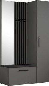 Masseno Garderoba MODULO 120,6/204/40 cm do Przedpokoju Nowoczesna Szara