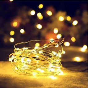 Świąteczny łańcuch świetlny 20 diod LED, ciepła biel