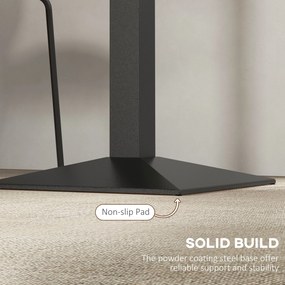 HOMCOM Stół jadalniany Kwadratowy stół kuchenny dla 2 osób z blatem w optyce drewna stalową podstawą 70 x 70 x 75 cm Ciemnobrązowy | Aosom PL