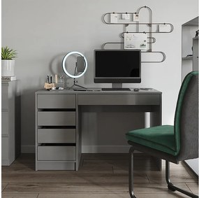 Biurko szary o wysokim połysku 55x120x75 sherry