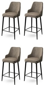 Zestaw krzeseł barowych Enox Black, 4 szt., 4 szt.
