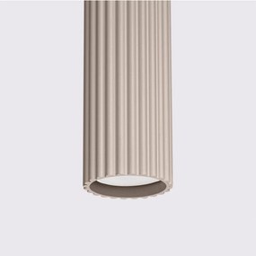 Szarobrązowa metalowa lampa wisząca Gleam – Sollux