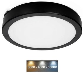 LED Plafon łazienkowy NAIROS LED/24W/230V 3000/4000/6500K IP65 czarny