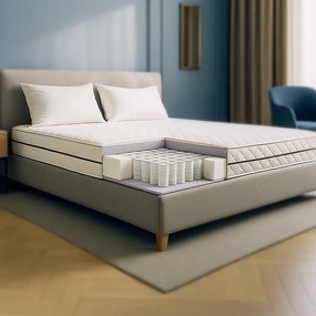 Fuze Pro | Materac pojedynczy 90x190 cm | Sprężyny kieszeniowe + pianka hipoalergiczna | Wys. 24 cm | Ortopedyczny | Wyprodukowany we Włoszech