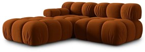 Pomarańczowa aksamitna sofa 282 cm Bellis – Micadoni Home