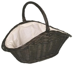 Kosz wiklinowy z rączką na drewno 50x70 cm