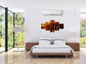 Obraz - Planety z mgławicą (125x70 cm)