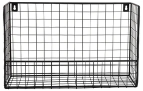 Czarna stalowa półka 40 cm Reja – PT LIVING