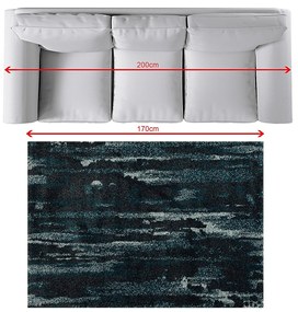 Dywan Softness near black/peacock blue 120x170cm