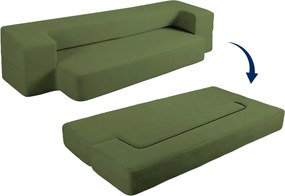 Sofa-materac 2w1 zielona  oliwkowy
