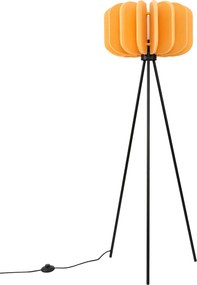 Żółta filcowa lampa podłogowa trójnóg A1-E84