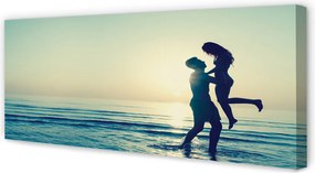 Fotoobraz na płótnie Ludzie nad Morzem