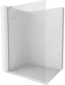 Mexen Kioto L ścianka prysznicowa Walk-in 90 x 200 cm, prążki, nikiel szczotkowany - 800-090-103-97-09