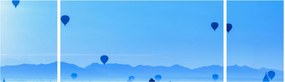 Obraz - Balony nad krajobrazem (170x50 cm)