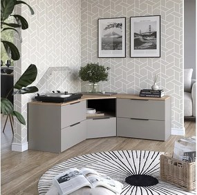 Ściana w salonie szary 68x68x50 wido