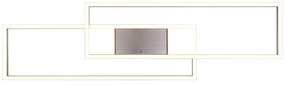 Lampa sufitowa LED ze zdalnym sterowaniem i ściemniaczem w kolorze srebra 28x100 cm Albany – Trio