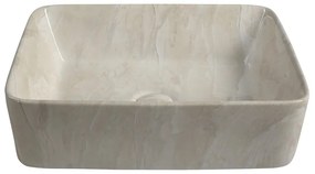 Beżowa ceramiczna umywalka 47,5x37,5 cm Dalma – Sapho