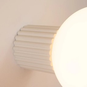 Kinkiet HALO beżowy IP44 ryflowany SOLLUX  LIGHTING