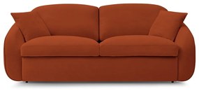 Pomarańczowa rozkładana sofa 235 cm Cezanne – Bobochic Paris