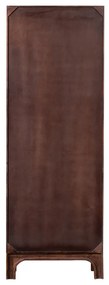 Ciemnobrązowa szafka z litego drewna mango 75x210x45 cm Staes – WOOOD