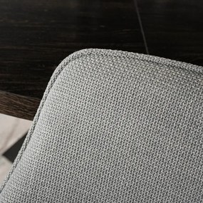 Krzesło Tapicerowane do Jadalni EDRICK Szare Skandynawskie