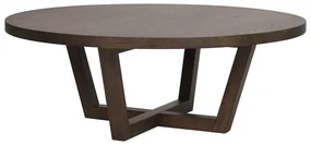 Ciemnobrązowy okrągły stolik w dekorze dębu ø 110 cm Boxford – Rowico