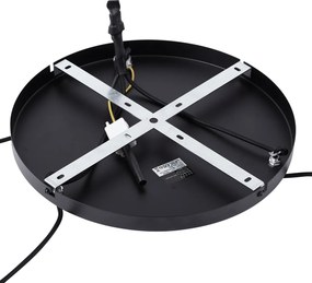 Retro Lampa Wisząca Czarna z Zielonym Szkłem 3-punktowa - Denise