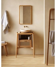 Lustro z drewnianą ramą ścienne 45x70 cm Shamel – Kave Home