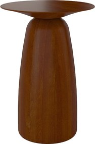 Stolik drewniany różne kolory Kayani Baobab 44, śr. 32,5 cm, orzech