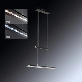 Czarna metalowa lampa wisząca LED ze ściemniaczem Tenso – Fischer &amp; Honsel