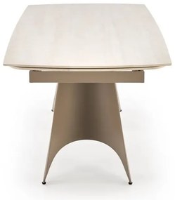 Stół rozkładany SALIX 180(260)x90 trawertyn/kaszmirowy HALMAR